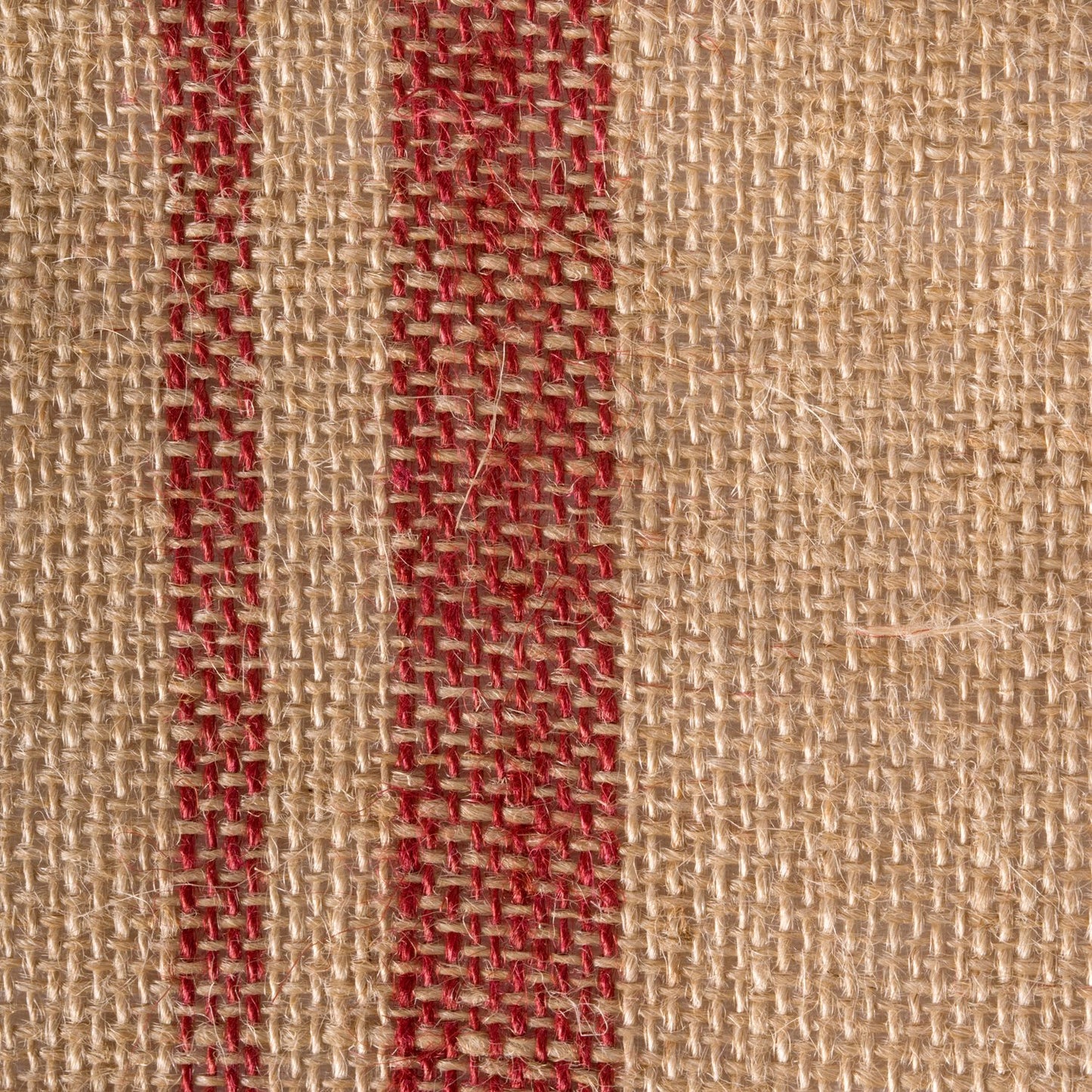 DII Jute Burlap Collection Kitchen Tabletop, Table Runner, 14x72, Double Border Barn Red