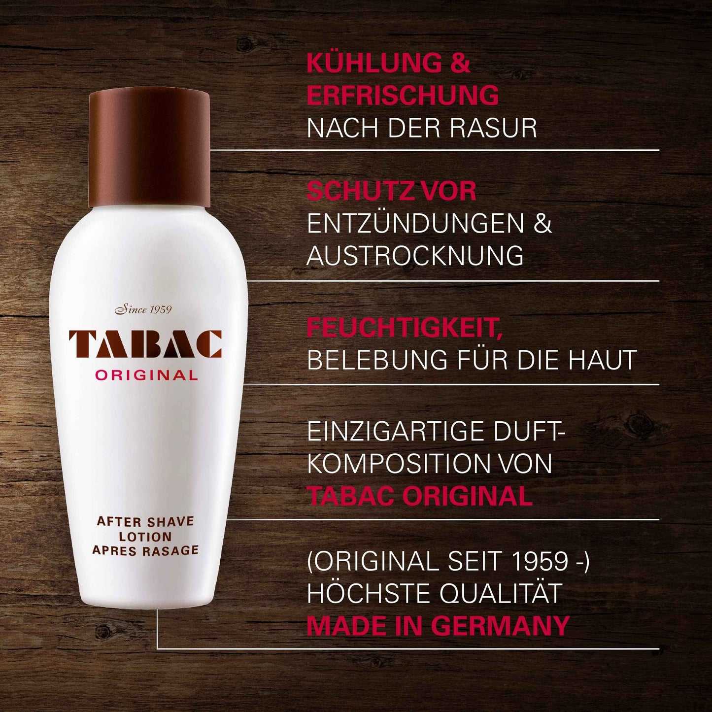 Tabac Original Aftershave for Men by Maurer & Wirtz, 3.4 Ounce