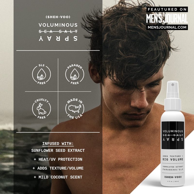(SHEH•VOO) Sea Salt Spray - Voluminous Texturizing Spray - UV + Heat Protection - Paraben & SLS Free (4 fl oz)
