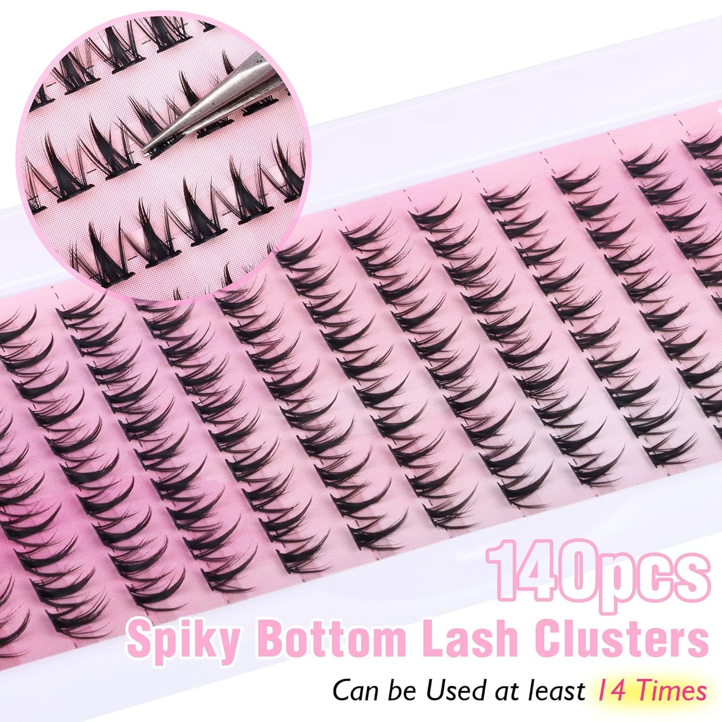 Winifred Bottom Lash Clusters Thick Volume Lower Lash Extension DIY Individual Lashes Bottom Clusters Lashes for Cluster Eyelash Extensions (168pcs)