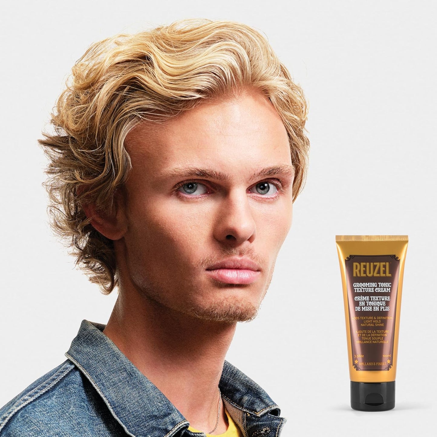 Reuzel Grooming Tonic Cream - Light Hold Curl Definition & Natural Shine | 3.38oz