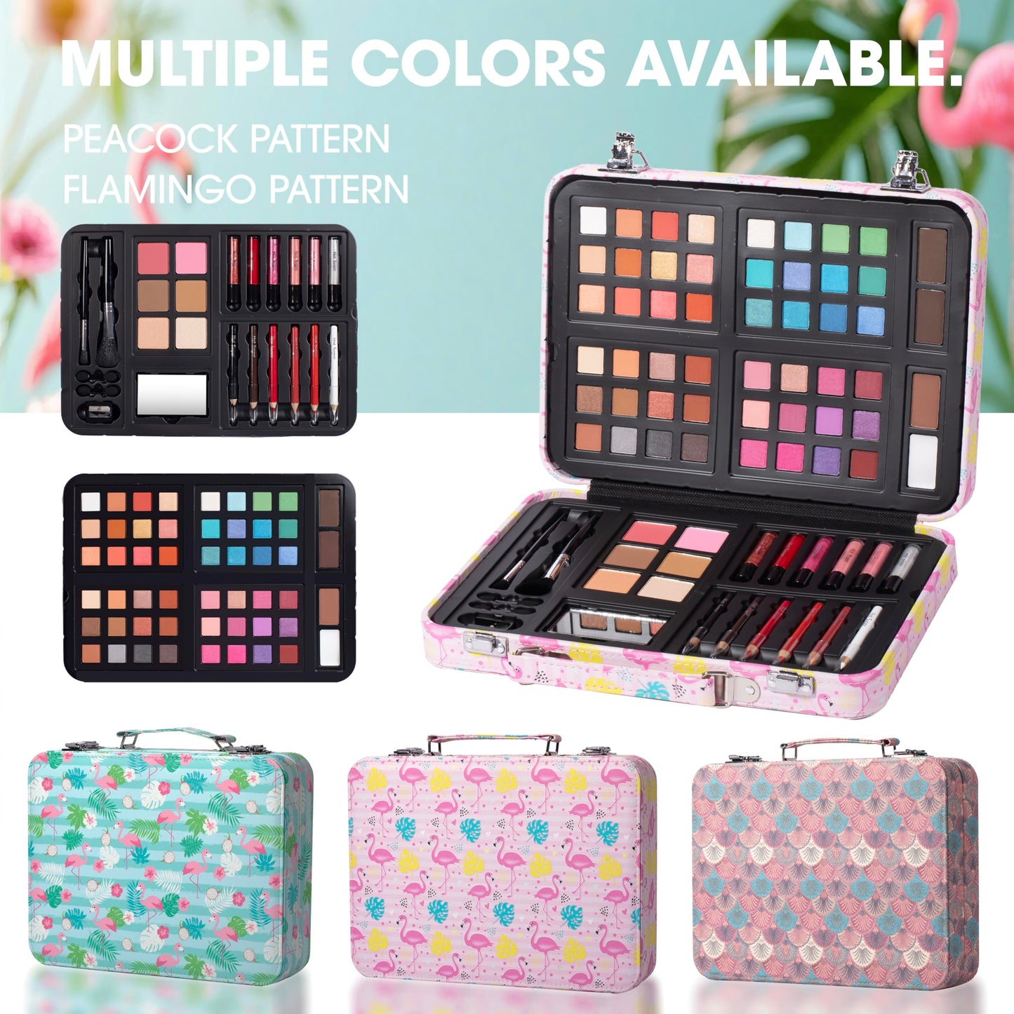 Hot Sugar Makeup Kit for Teenager Girls 13-15, All in One Beginner Makeup Kit for Women Full Kit, Teen Cosmetic Gift Set for Birthday Christmas (Flamingo)