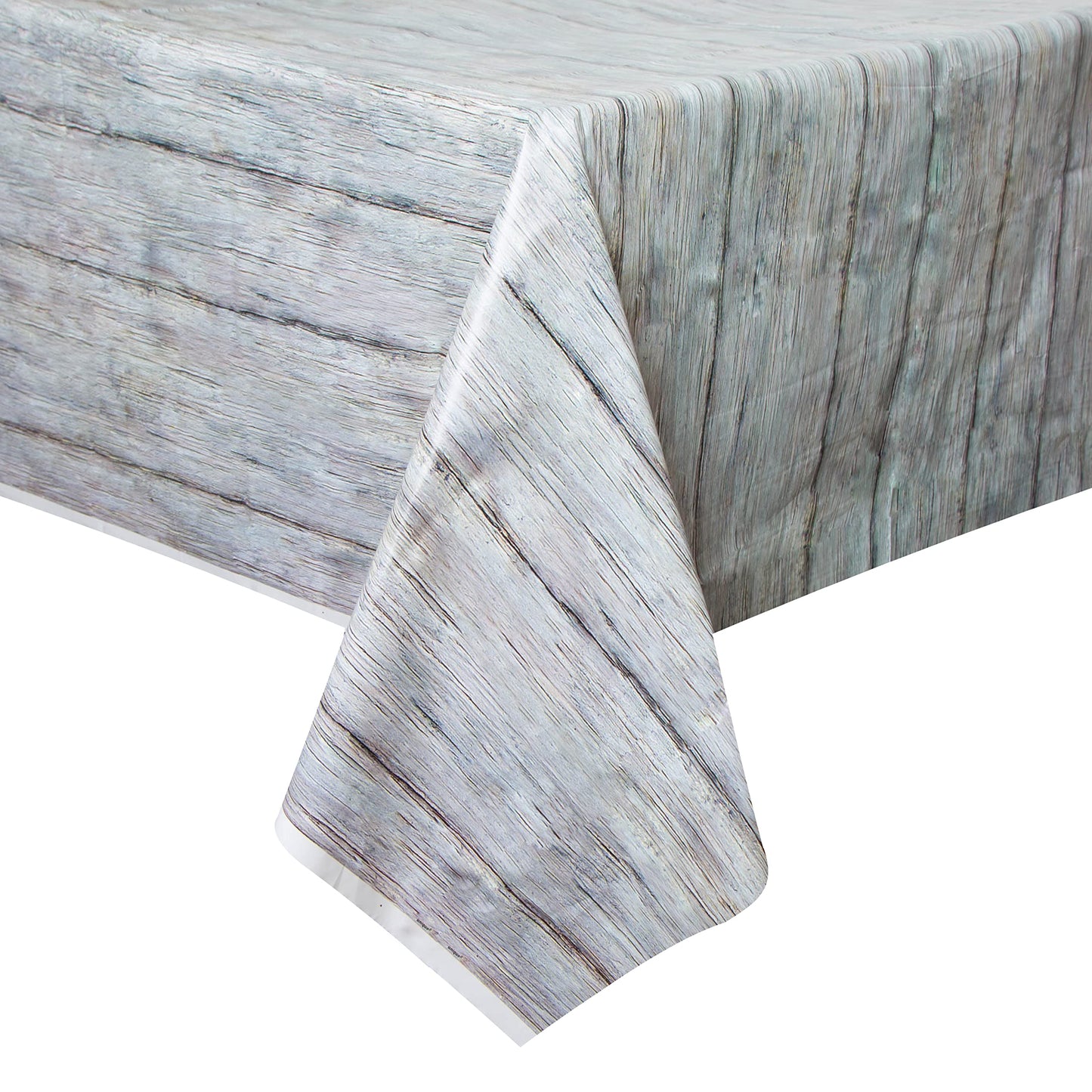 Gray Rustic Wood Rectangular Plastic Table Cover (54" x 108") 1 Count - Elegant Design & Premium Quality, Ideal For Parties, Events & Everyday Use