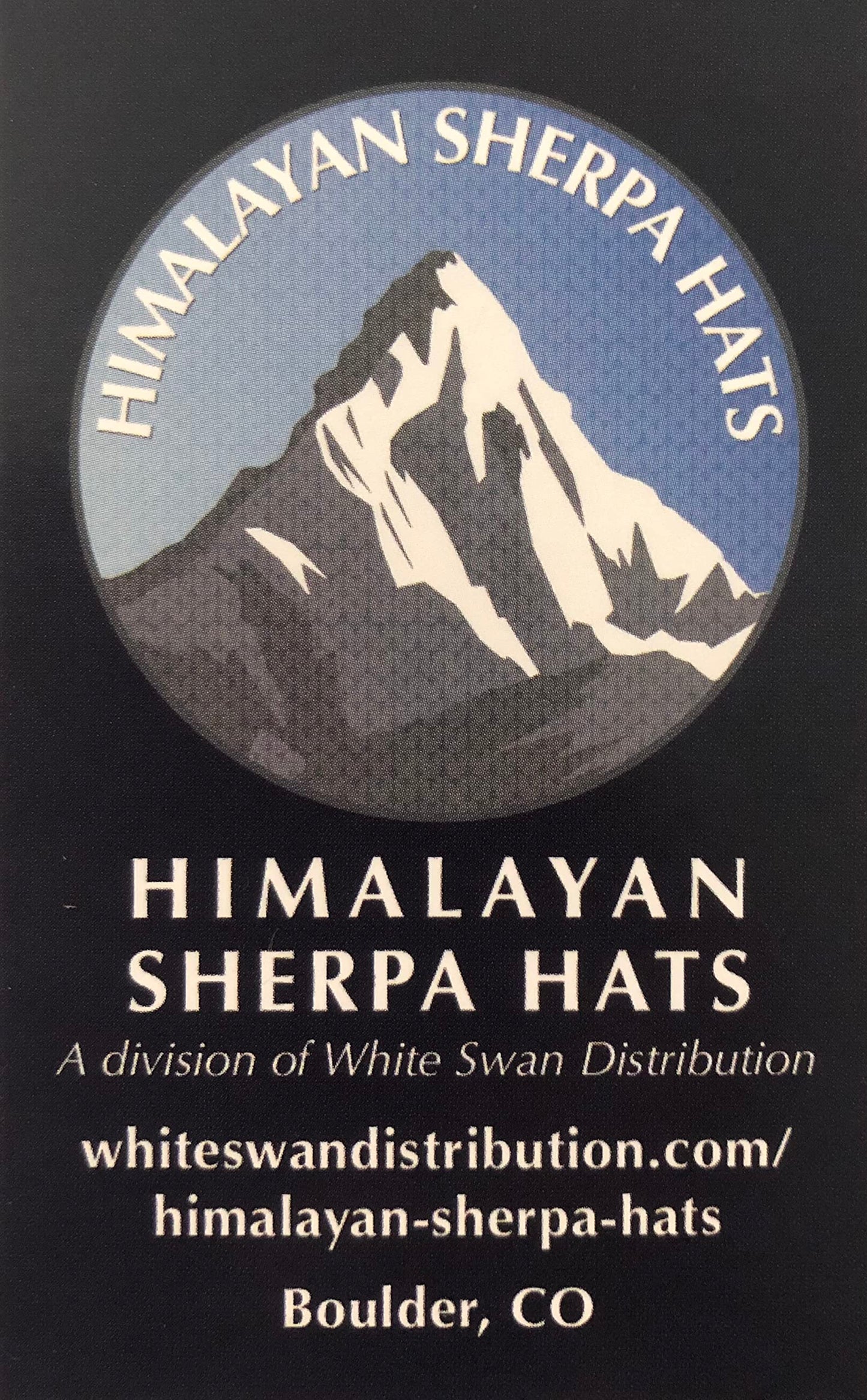 Nepal Hand Knit Sherpa Hat with Ear Flaps, Trapper Ski Heavy Wool Fleeced Lined Cap (White/Blue)