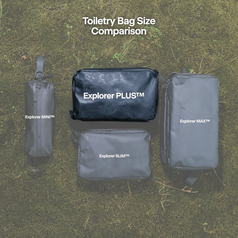 Gravel Hanging Toiletry Bag for Men and Women - Comes in 3 Sizes, Water-Resistant, Durable, Compact, Dopp Kit Travel Toiletry bag (Black, Plus)