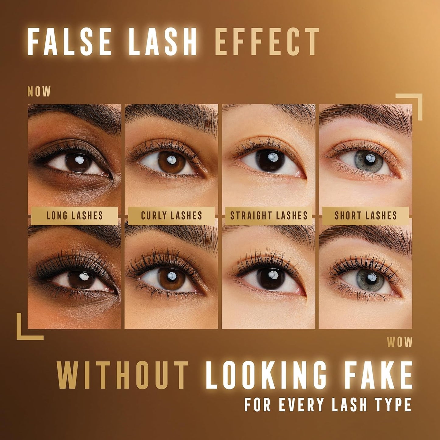 Max Factor False Lash Effect Mascara - Black Brown, 0.4 Ounce | Volumizing & Lengthening Formula