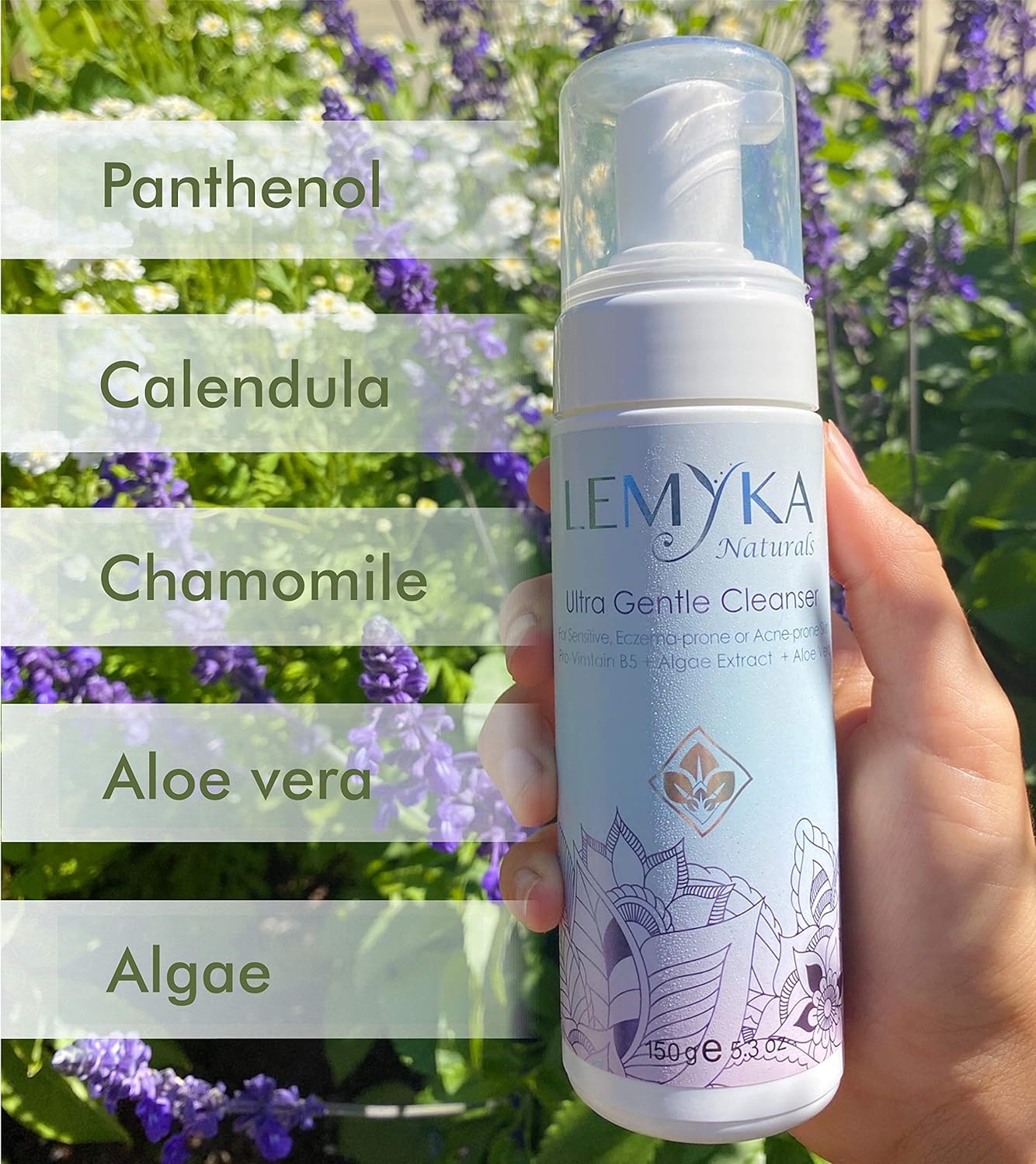 Gentle Foaming Face Wash | Natural Cleanser for Rosacea, Eczema, Acne | pH 5.5, 5.8 Oz