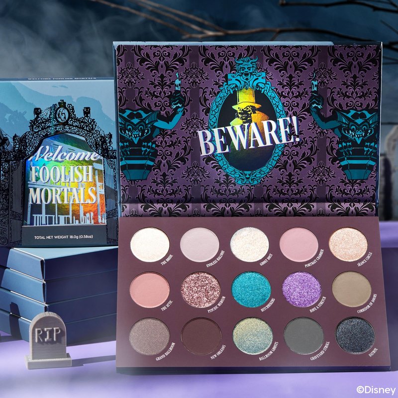 ColourPop x Haunted Mansion Foolish Mortals Eyeshadow Palette - Eye Makeup Palette with Matte, Metallic, Matte Sparkle & Pearlescent Finishes - High-Pigment, Long Lasting Formula (0.58 oz)