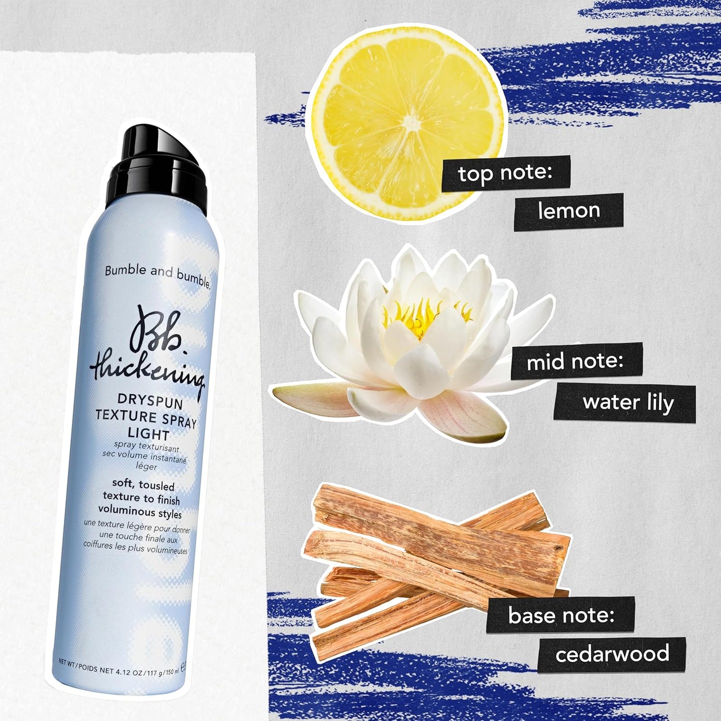 Bumble and Bumble Thickening Dryspun Texture Spray - Adds Airy Dimension & Light Hold | For Medium to Thick Hair Types