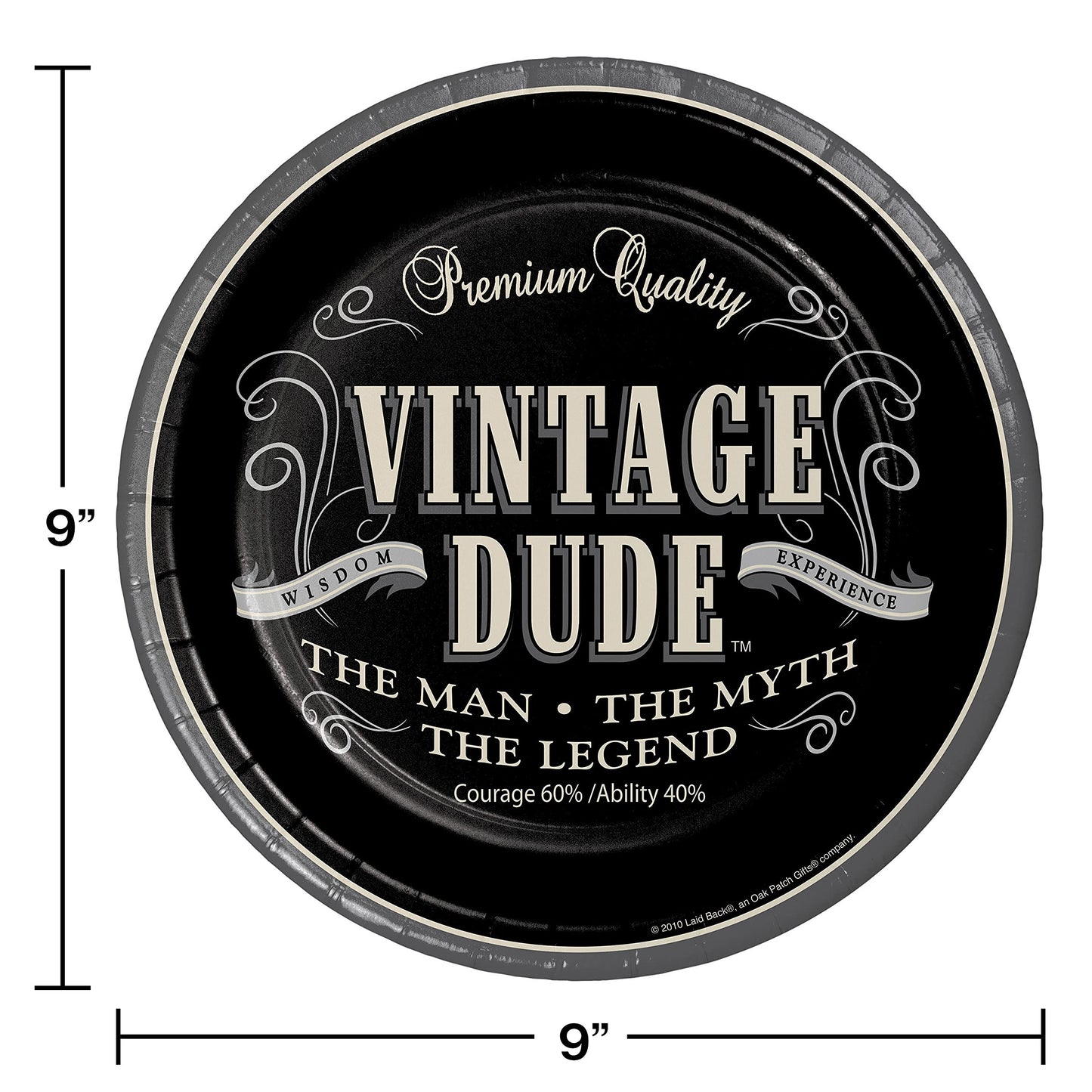 Creative Converting 8 Count Vintage Dude Round Dinner Plates -
