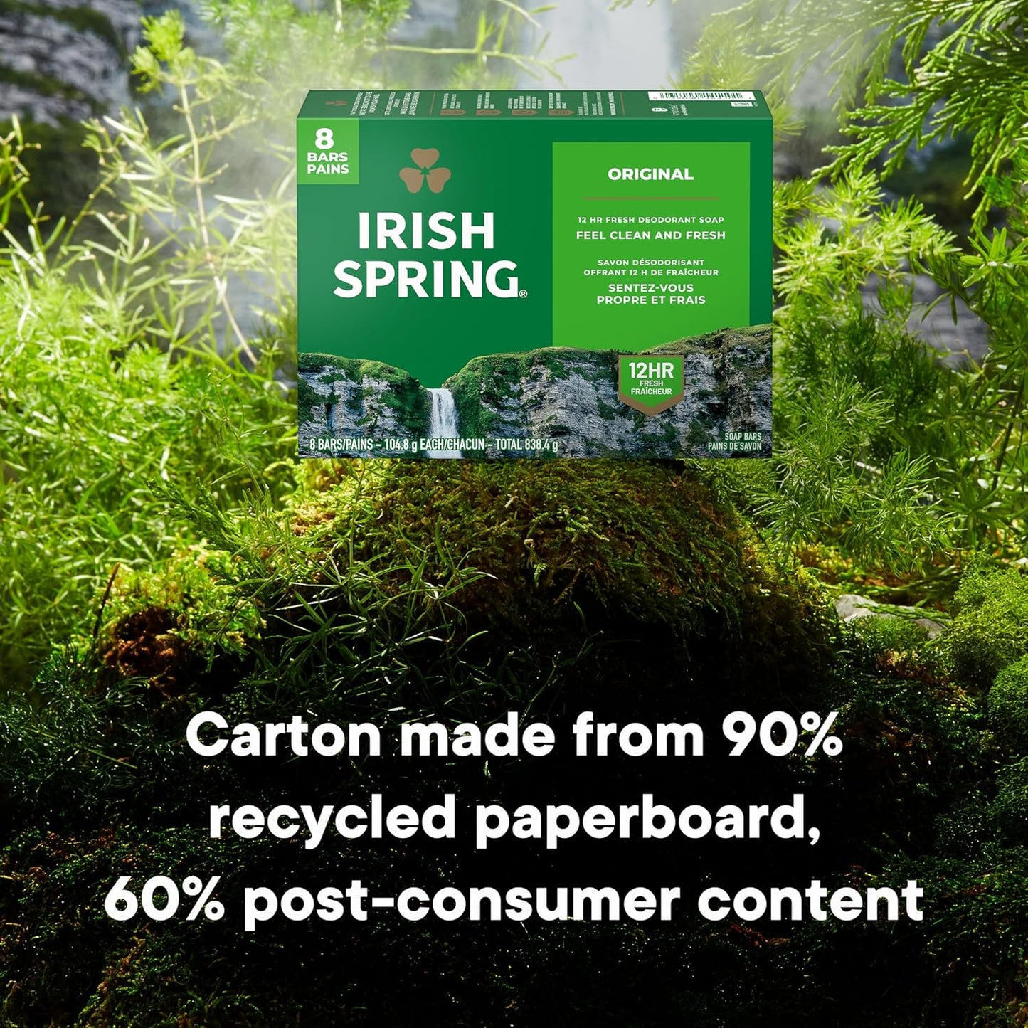Irish Spring Original Scent Bar Soap 3.2 oz. Pack of 2