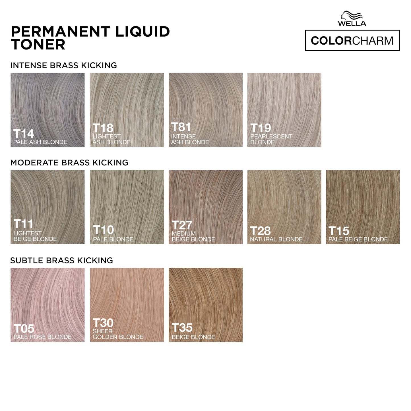 Wella Color Charm Permanent Liquid Creme Hair Color T35 Beige Blonde 42 ml, Neutralize Brass, Free of Parabens, Vegan Formula