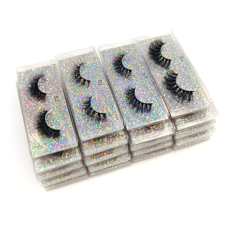U-Hotmi 3D Faux Mink Lashes Fake Eyelashes Bulk Wholesale Fales Eyelashes 16mm Natural(30 pairs)