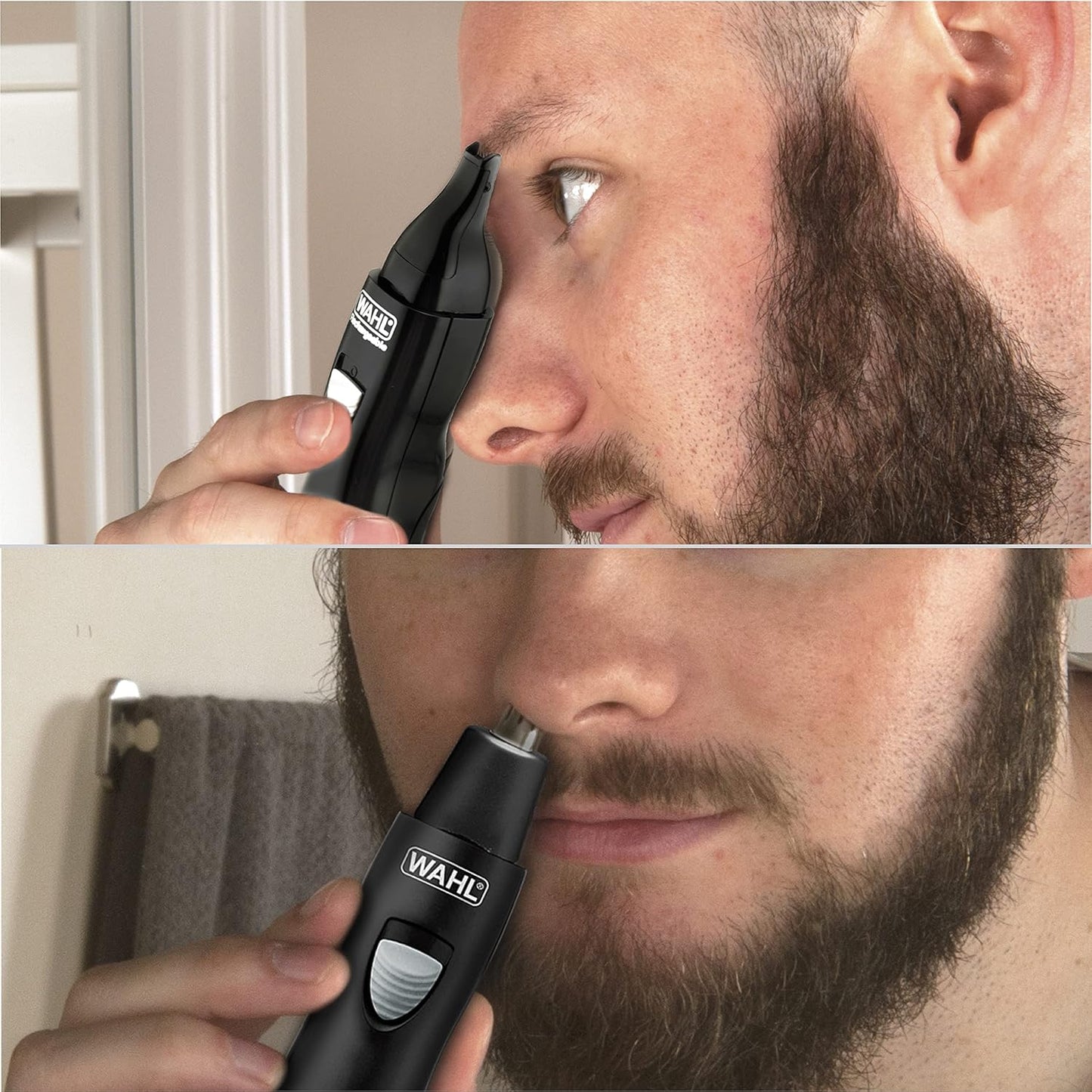 Wahl Rechargeable Precision Trimmer | Hygienic Grooming with Rinsable Heads for Eyebrows, Neckline, Nose & Ears - Model 3023284