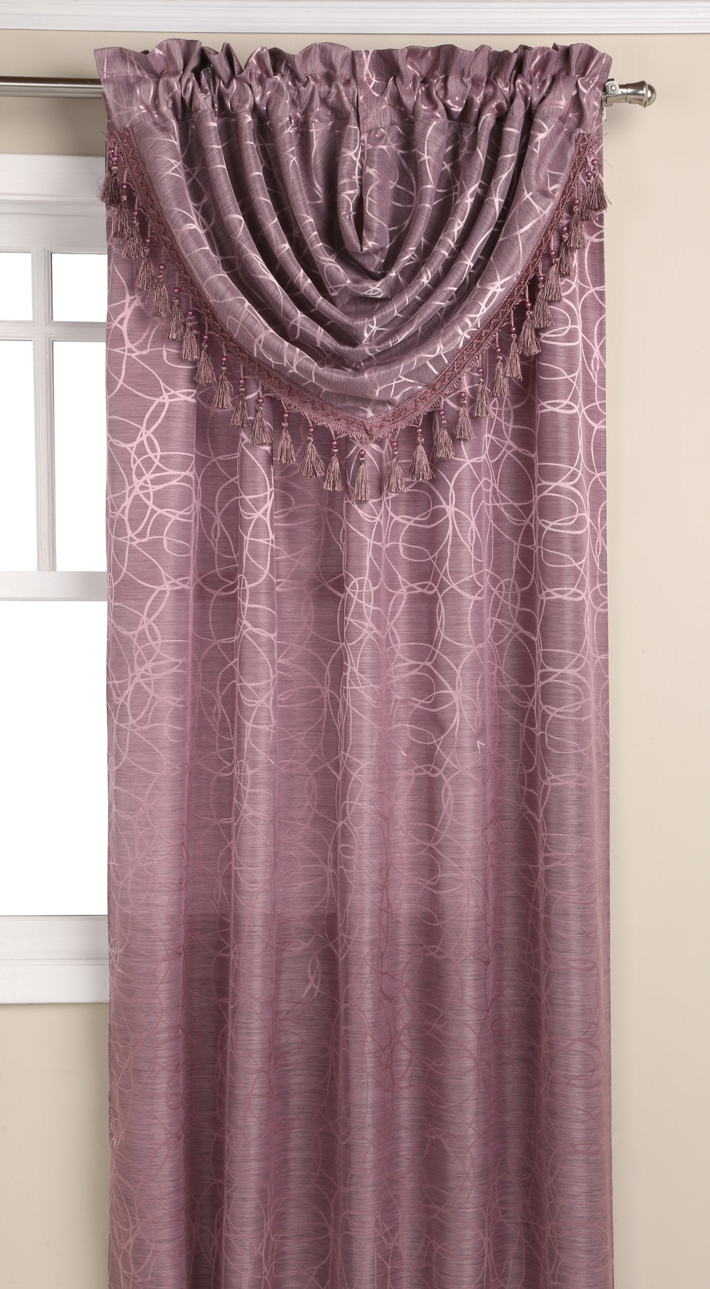 Editex Home Textiles Splendid Window Panel, 56 by 84-Inch, Lilac