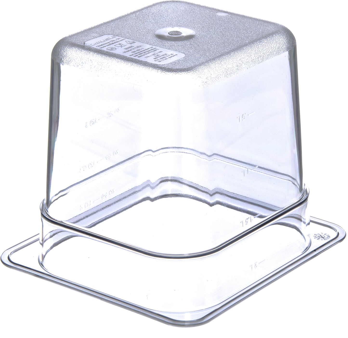 Carlisle FoodService Products Storplus Food Pan, Food Storage Container with Spoonable Corners for Catering, Buffets, Restaurants, Polycarbonate (Pc), 1/6 Size 6 Inches Deep, Clear