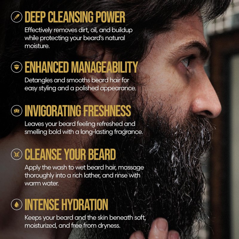 The Beard Struggle - Radiance Beard Wash & Conditioner Bundle - Silver Collection - Pack of 2, Viking Storm - Nourish, Cleanse, Softens, & Strengthens Beard - Beard Wash and Conditioner for Men