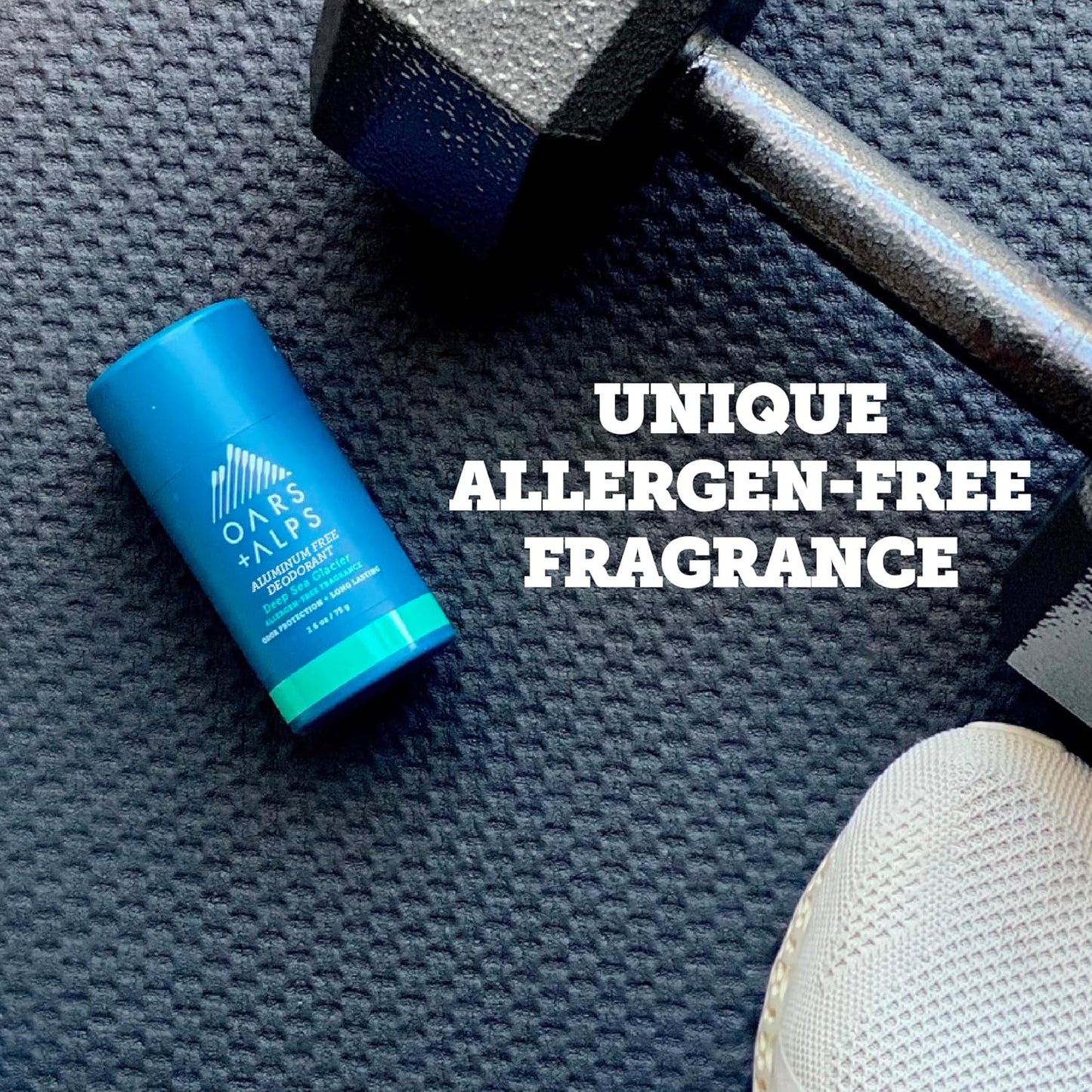 Aluminum Free Deodorant for Men - Long Lasting Odor Protection | Clear, Anti-Chafing, Deep Sea Glacier, 2.6oz