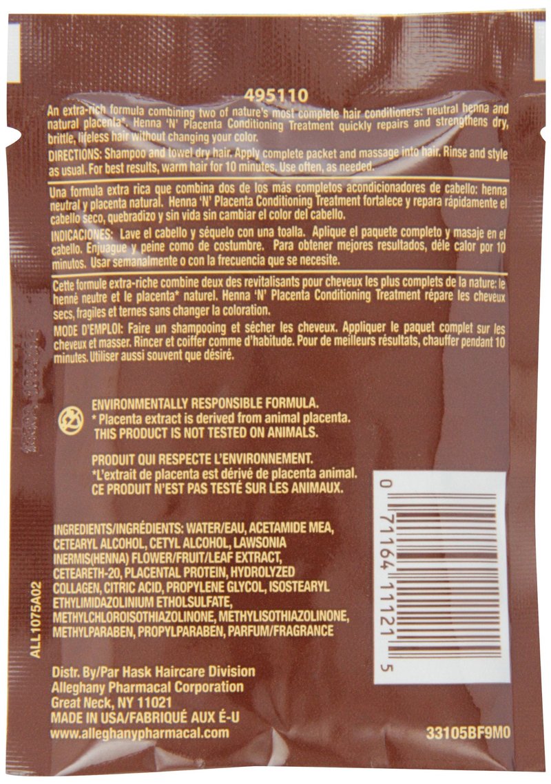 Hask Pks Henna & Placenta 2 Ounce Conditioning Treatment (12 Pieces) (59ml)