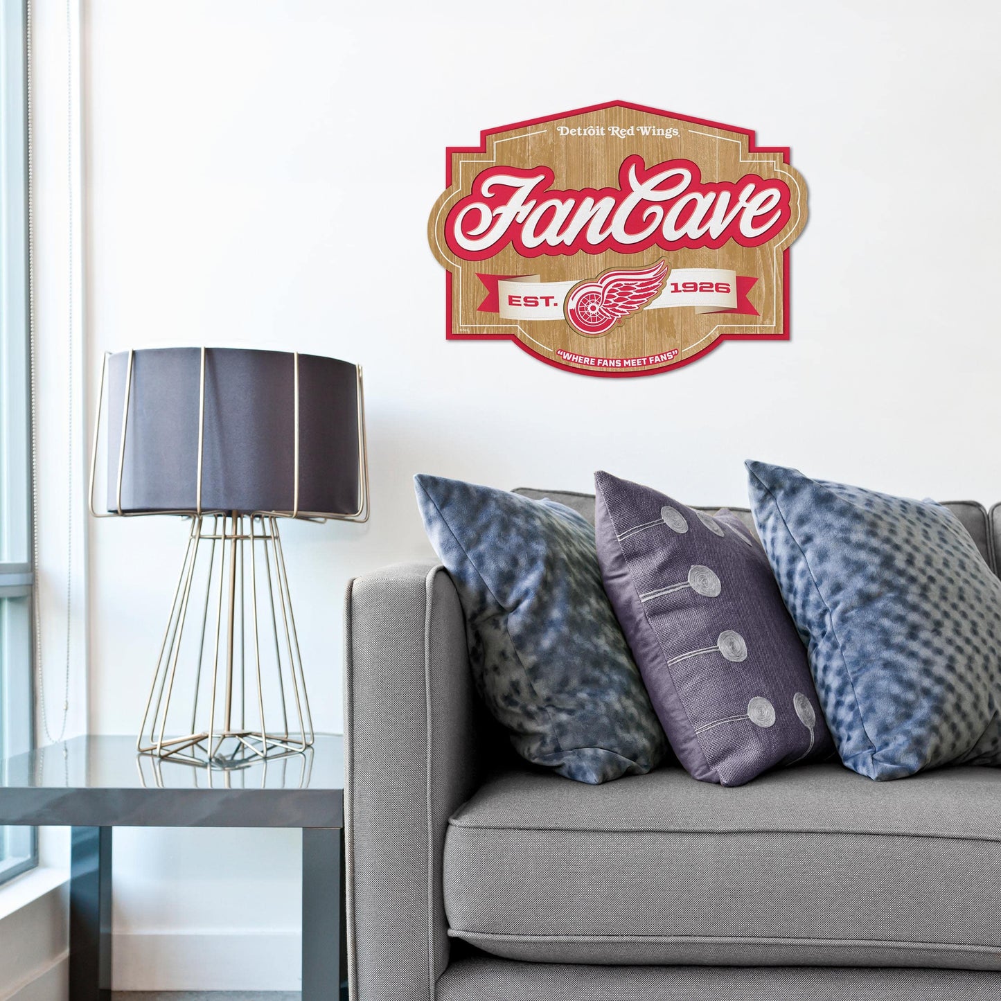 YouTheFan NHL Detroit Red Wings Fan Cave Sign