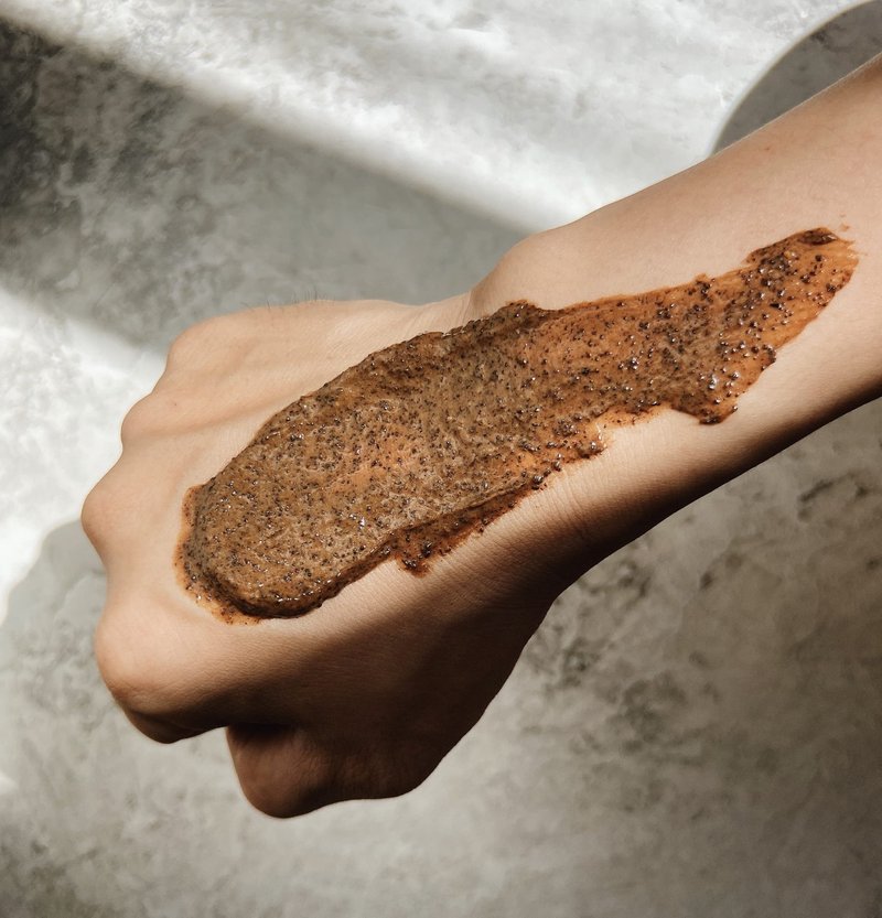 Cocoon Dak Lak Coffee Body Scrub with Coconut & Shea Butter, Exfoliating Dead Skin Remover for Sensitive Skin, Fragrance Free