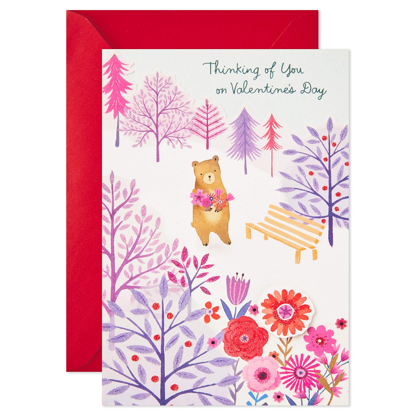 Hallmark Paper Wonder Pop Up Valentines Day Card for Anyone (Beary Loved Valentine)