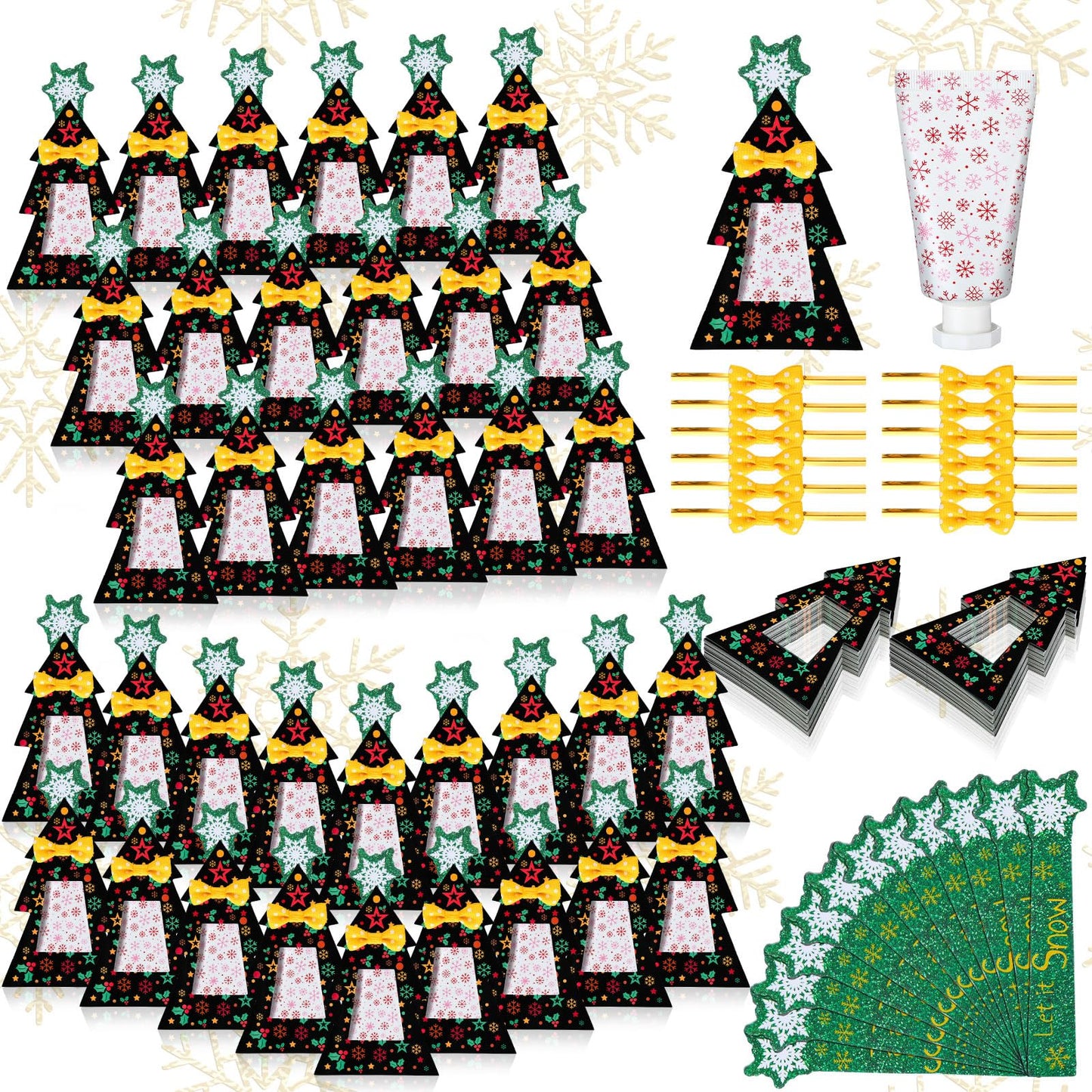 Sacubee 36 Christmas Hand Cream with Nail File Gifts Set Snowflake Hand Cream & Nail File Christmas Party Favors Travel Size Skin Lotion Xmas Party Supplies for Guests