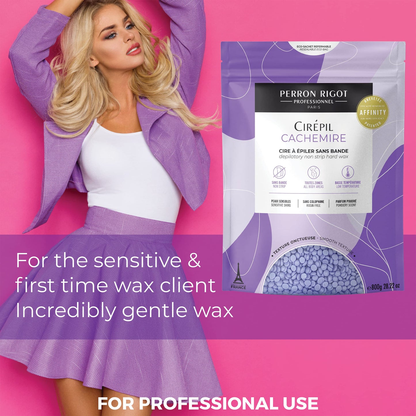 Cirepil CACHEMIRE Stripless Hard Wax Beads Bag 28.22oz / 800g