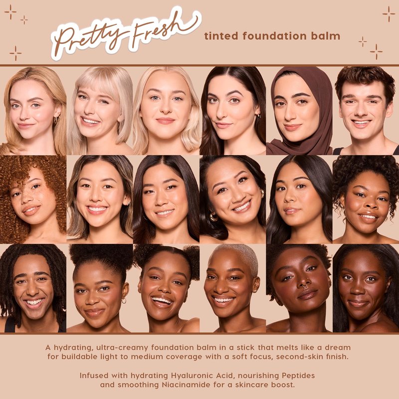 ColourPop Pretty Fresh Tinted Foundation Stick - Balm to Cream Foundation with Light to Medium Coverage - Infused with Hydrating Hyaluronic Acid, Peptides & Niacinamide - Light 6 (0.29 oz)