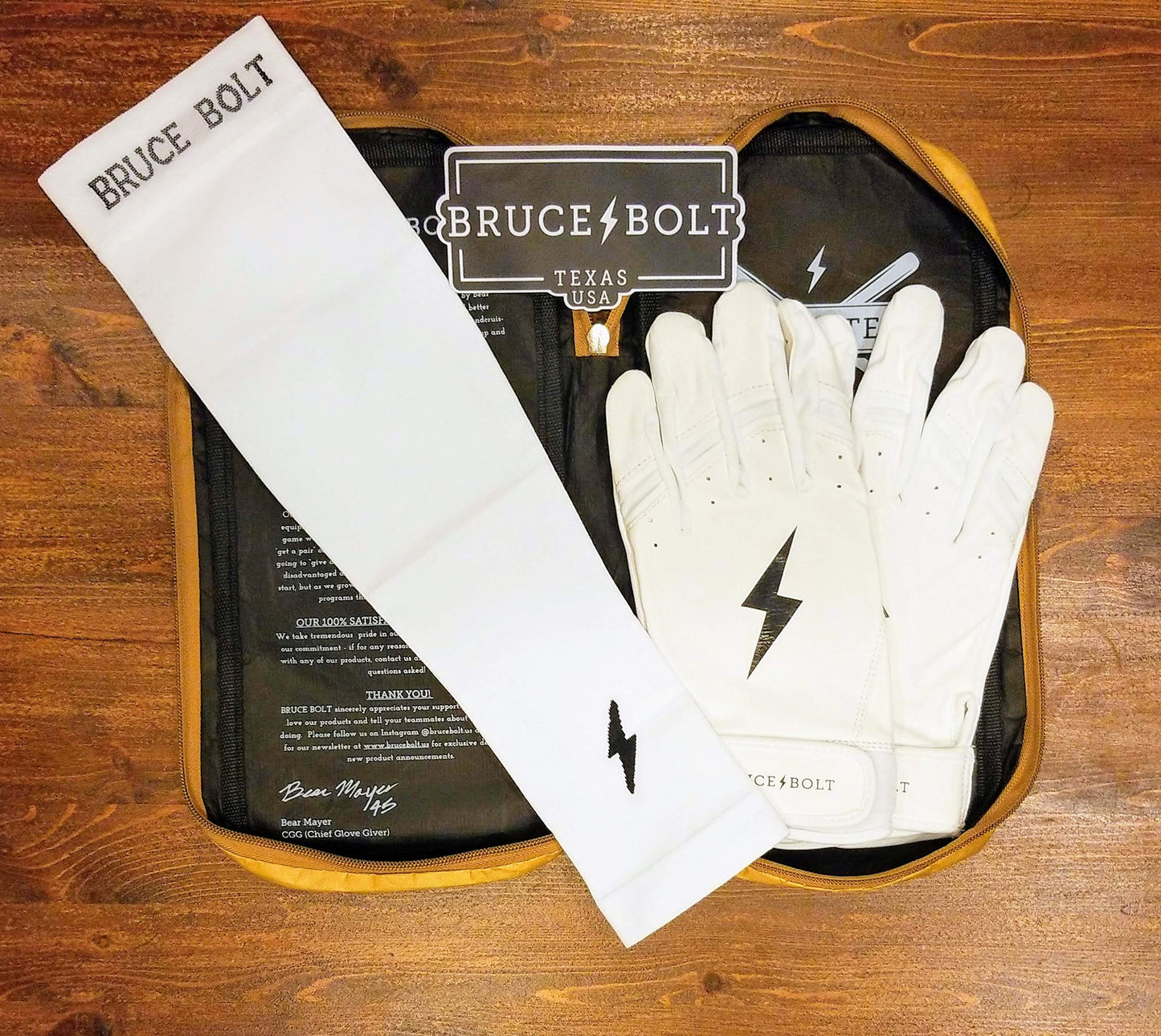 BRUCE BOLT Graduated Compression Arm Sleeve - WHITE