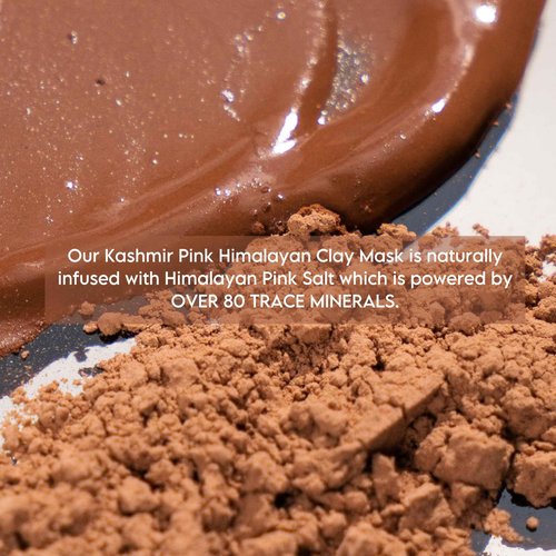 Kashmir Pink® Himalayan Clay Mask, Mineral-Rich All-Natural Clay Mask for Dull, Acne-Prone Skin, Minimizes Pores & Blemishes, Absorbs Excess Oils, Exfoliates, Firms Skin, Improves Circulation