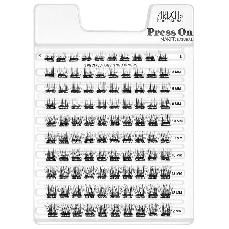 Ardell Press On Lashes Naked Natural – Pre-Glued Underlash Extensions, DIY Lash Clusters, No Glue Needed Cluster Eyelash Extensions, 100 ct