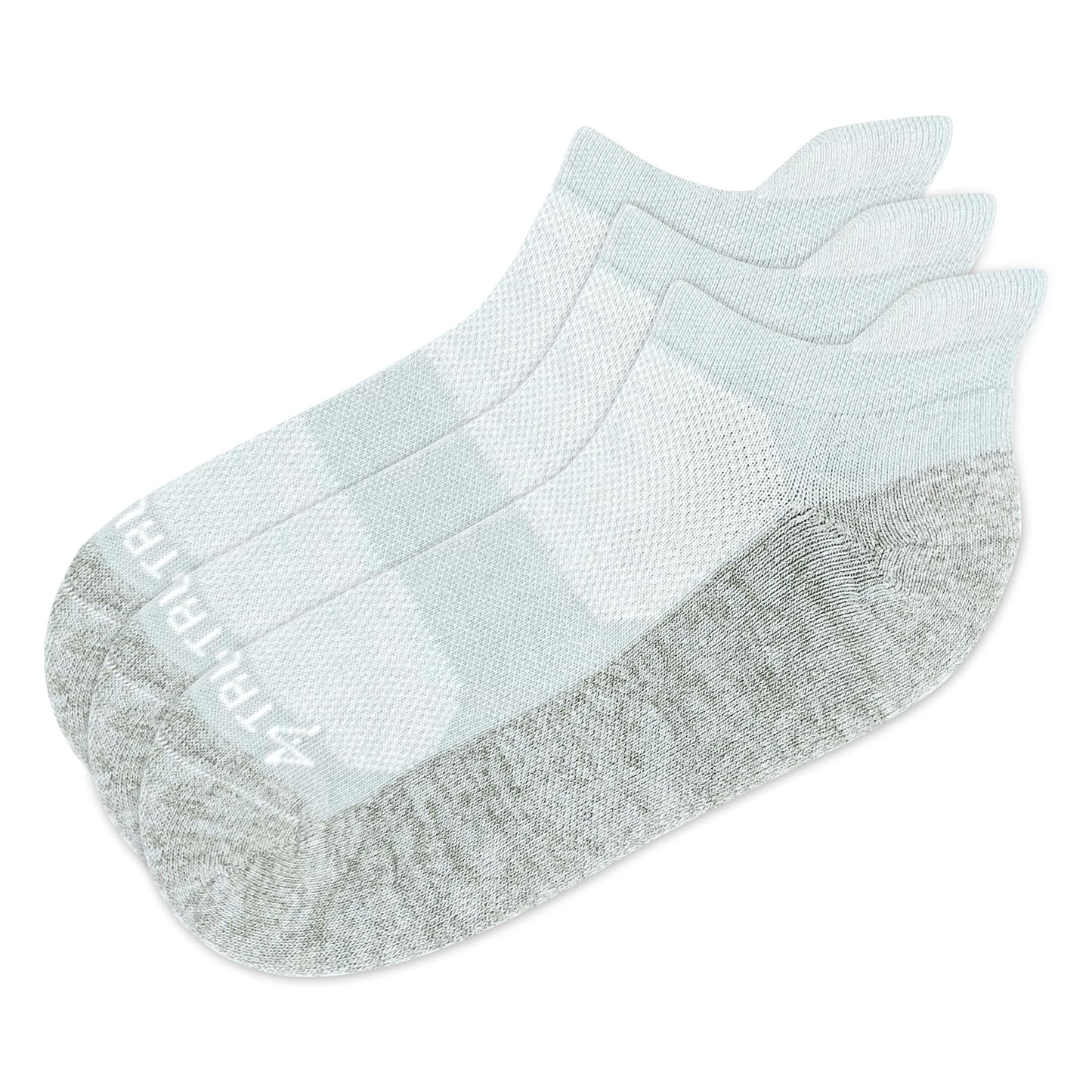 TRU47 Grounding & Earthing Products | Low Cut Silver Infused Cotton Socks | Breathable, Made With 99.99% Pure Silver (Large)
