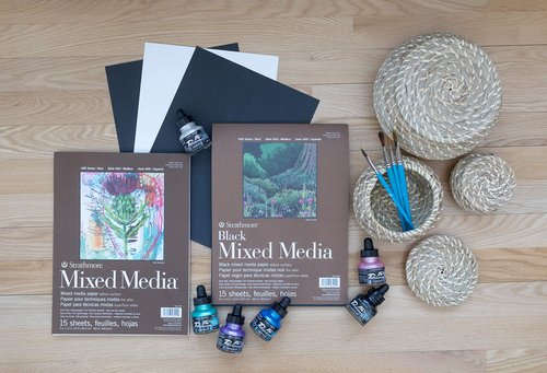 Strathmore Mixed Media Vellum Paper Pad 9"X12"-15 Sheets -62462109, White