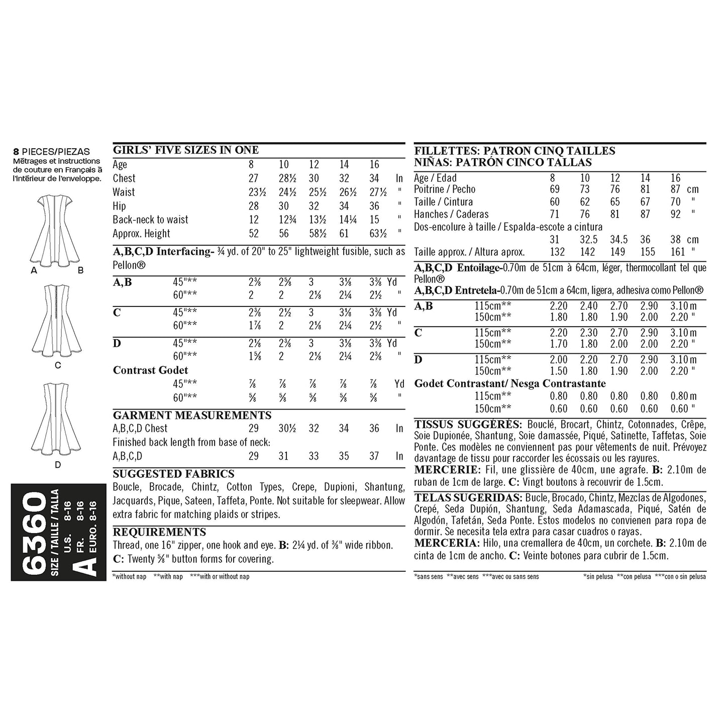 Simplicity New Look Patterns UN6360A Girls' Sized for Tweens Dress, A (8-10-12-14-16)