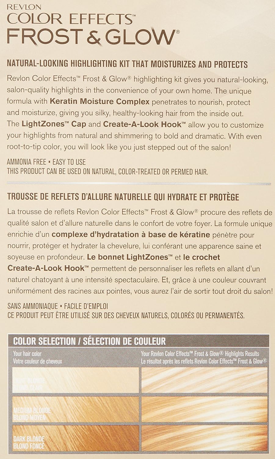 Revlon Color Effects Highlighting Kit, Permanent Hair Dye, For Balayage, Frosting, & Ombre Styling, Ammonia & Paraben Free, 20 Blonde, 8 Oz (Pack of 1)