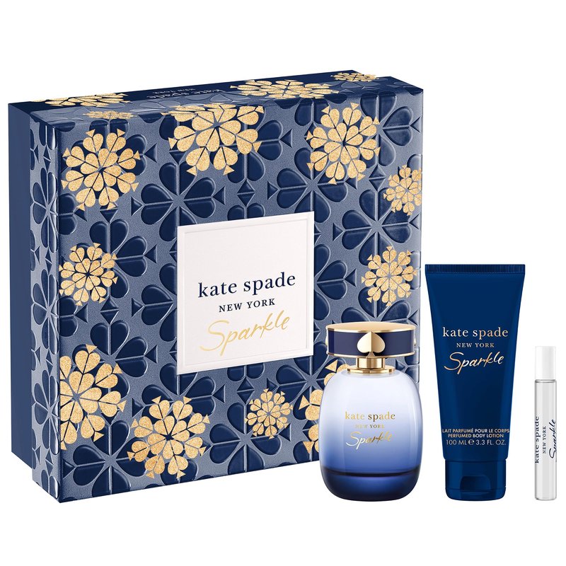 kate spade new york Sparkle 3 Piece Eau de Parfum Intense Gift Set (Eau de Parfum Spray, Perfumed Body Lotion, Travel Spray)