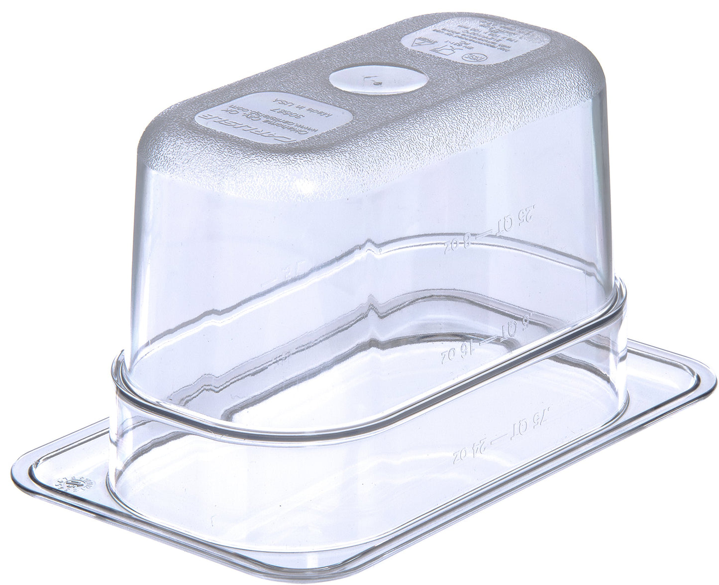 Carlisle FoodService Products Plastic Food Pan 1/9 Size 4 Inches Deep Clear