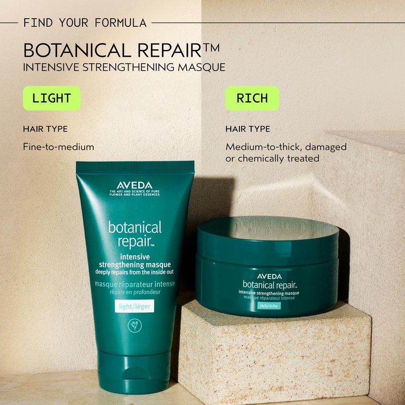 Aveda Botanical Repair Intensive Strengthening Masque Light | Bond-Building Hair Mask for Stronger Hair | Deep Conditioner | Detangles, Softens Fine to Medium Hair | 98% Naturally Derived*, 5 Fl Oz