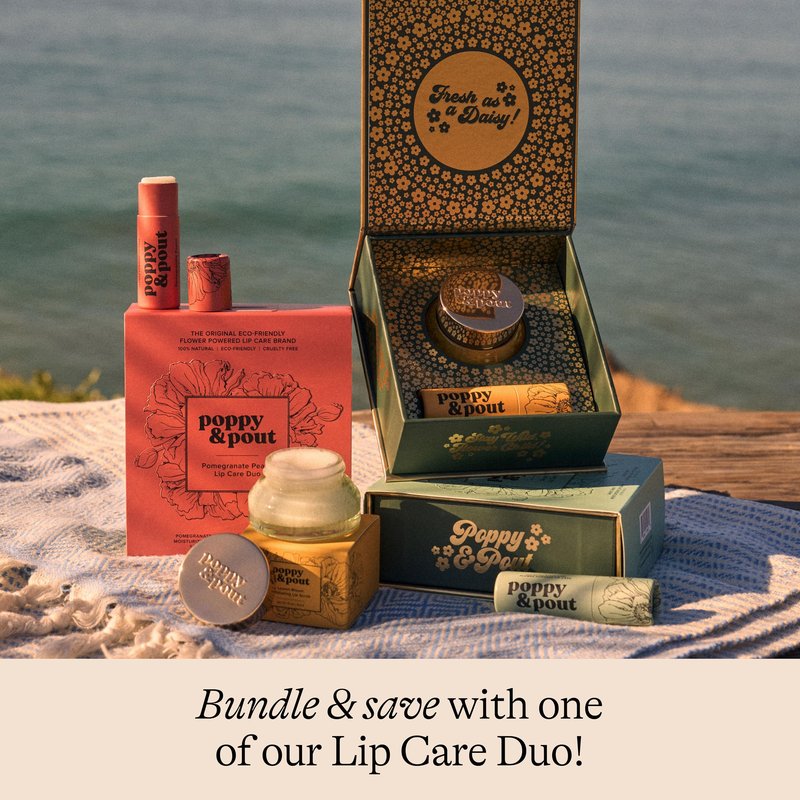 Poppy & Pout Natural Lip Scrub, Moisturizing Sugar Scrub for Dry Lips, Lip Scrubber Exfoliator with Essential Oils Smooths and Hydrates Lips, In Recyclable Glass Jars, Cruelty Free - Cinnamint