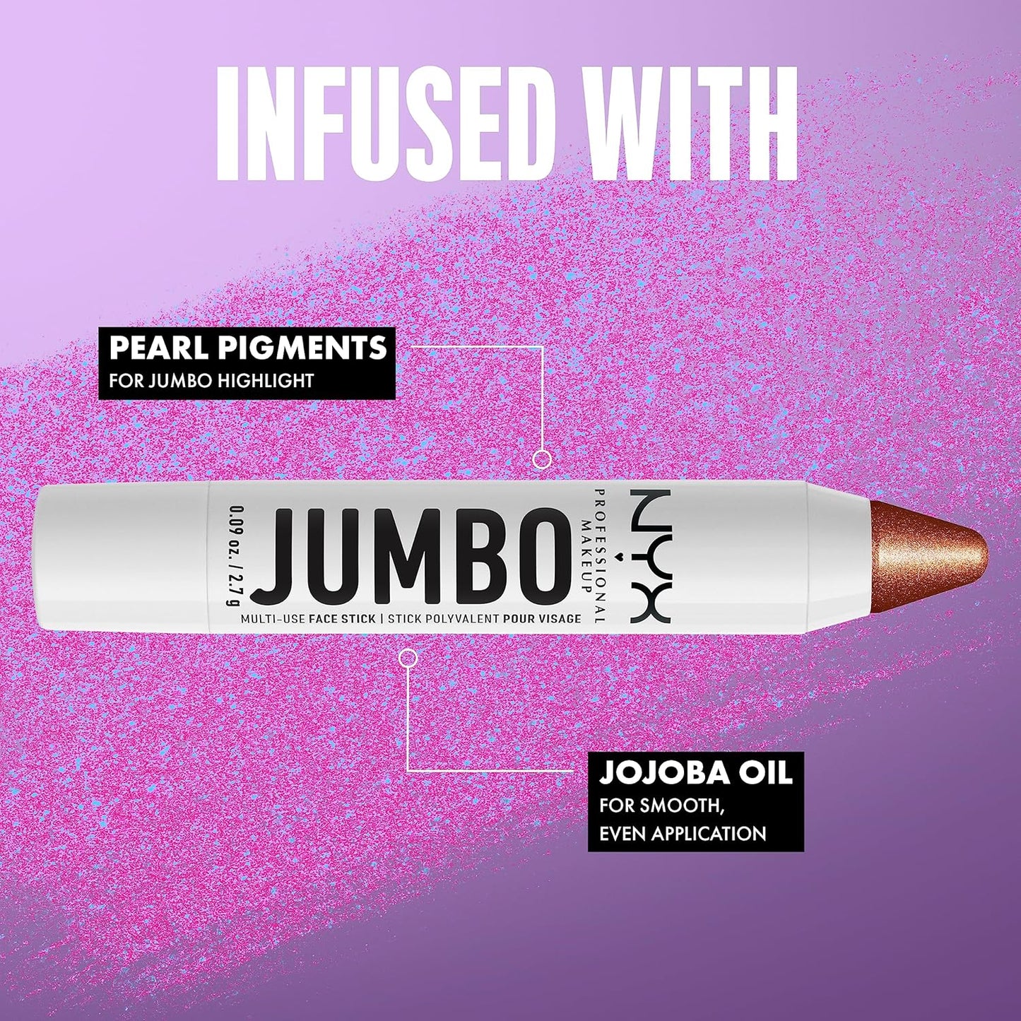 NYX PROFESSIONAL MAKEUP, Jumbo Multi-Use Face Highlighter Stick - Vanilla Ice Cream