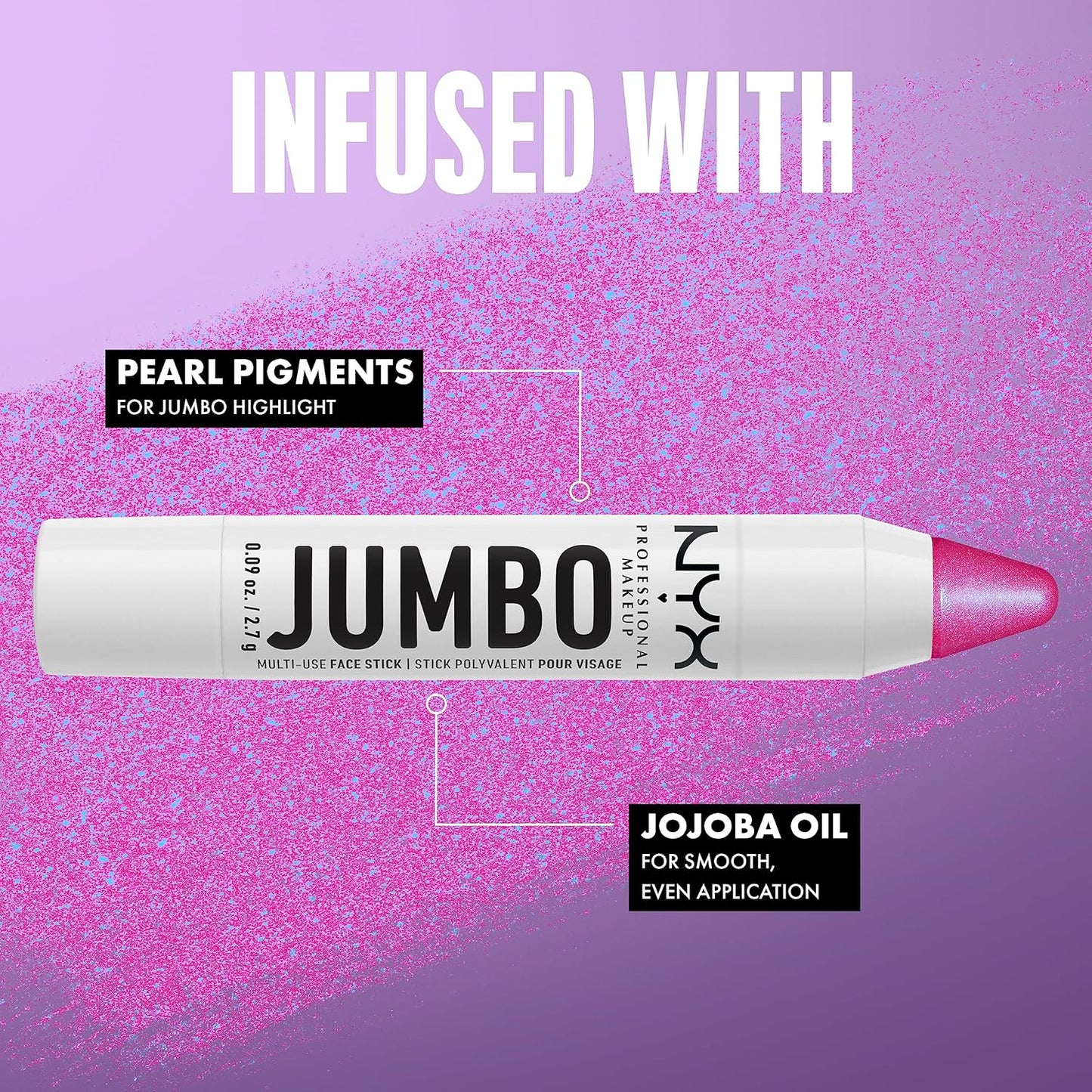 NYX PROFESSIONAL MAKEUP, Jumbo Multi-Use Face Highlighter Stick - Vanilla Ice Cream