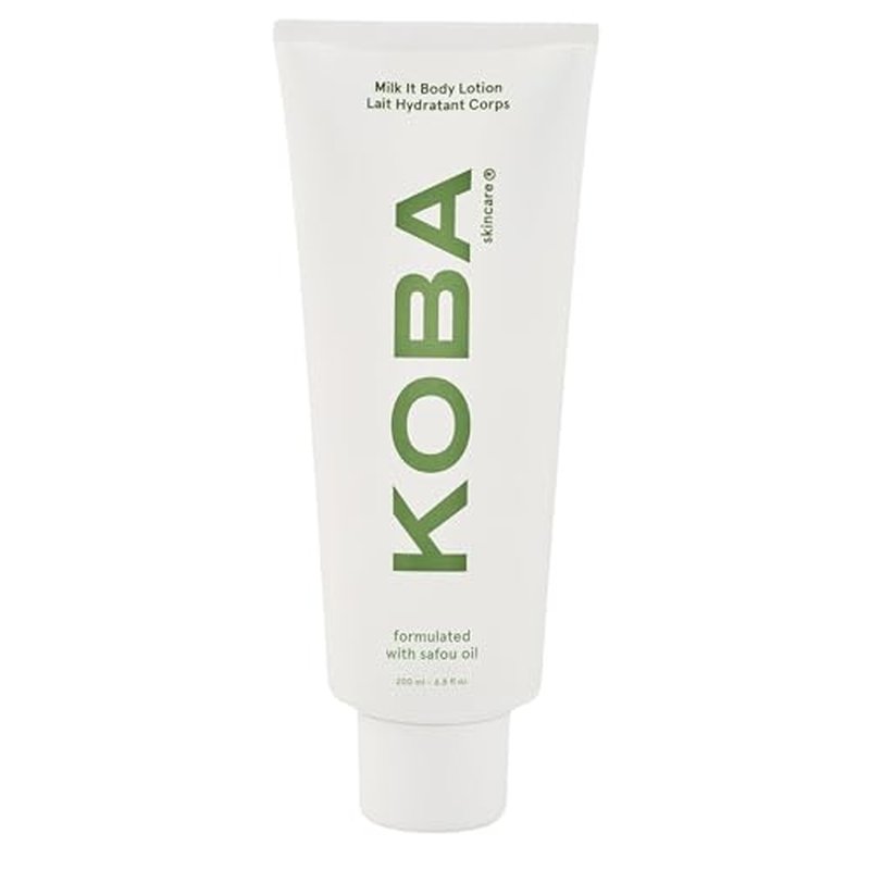 KOBA Milk It Body Lotion - Hydrating Moisturizer for Women & Men - Hydrating - Normal to Dry Skin - Woody, Floral, & Musk Fragrance - Natural - Shea Butter - Safou Oil - Vitamin C - Vegan (6.8 Fl Oz)