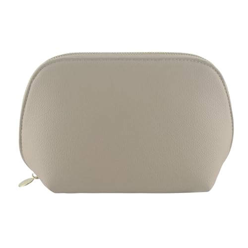 Small Travel Cosmetic Bag Portable Makeup Bag PU Leather Makeup Pouch for Women (PU leather, Misty gray)