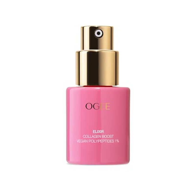 Ogee Vegan Collagen Boost Elixir - Peptides Serum for Face - Boosts Collagen Production By 150% - Certified Organic Firming & Smoothing Facial Serum, 15 ml