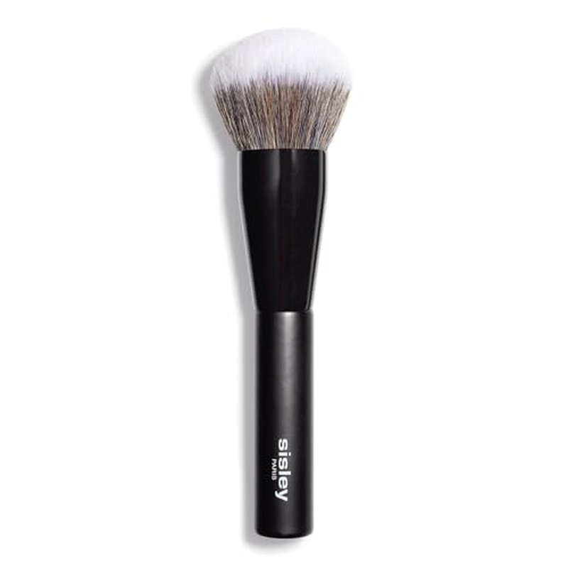 Sisley Paris Powder Brush - Easy Application of Loose, Compact Makeup - Wavy, Synthetic, Soft Bristles - Delivers Natural to Full Coverage