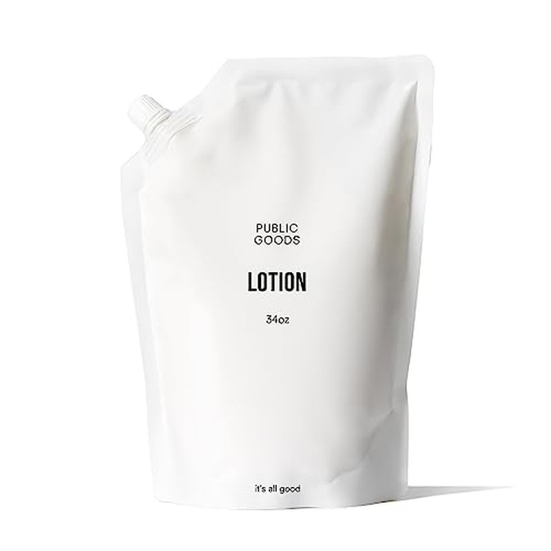 Public Goods Body & Hand Lotion for Women & Men | Natural Moisturizing Daily Lotion for Dry & Itchy Skin | Paraben & Sulfate Free | Made with Organic Essential Oils | Made in Canada | 34 Fl Oz Refill