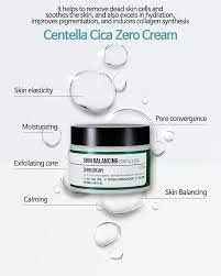 DEARBOO SKIN Balancing Centella Cica Zero Facial Cream 1.76 oz(50g) | AHA BHA PHA and Teatree | Soothing, Calming, Moisturizing for Sensitive Skin | Daily Korean Skincare