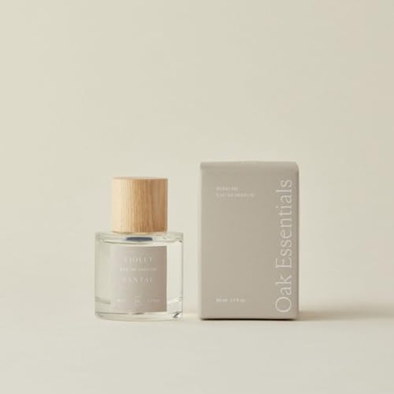 Oak Essentials Violet Santal Eau De Parfum | Clean Floral & Woody Fragrance with Violet, Italian Lemon, Amber, & Sandalwood, 50 mL