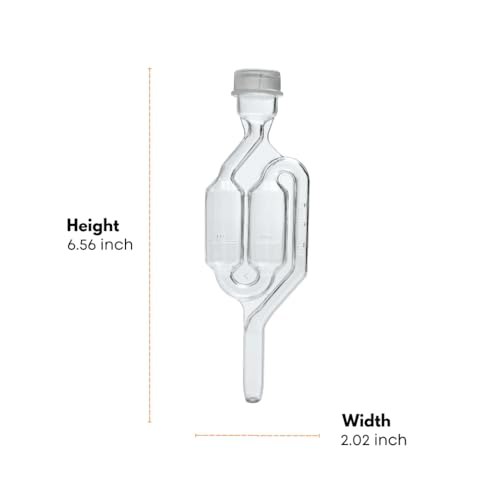 Fastrack Airlocks for Fermenting (Set of 3) | Bubble Airlock for Wine Making and Beer Making | BPA-Free S-Shaped | Used for Brewing Wine, Beer, Pickles & More | Transparent